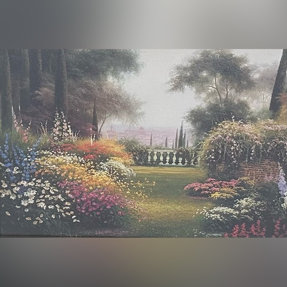 Thomas Kinkade “Garden of Grace” Framed in a Gold-Colored Frame - Picture 3 of 11